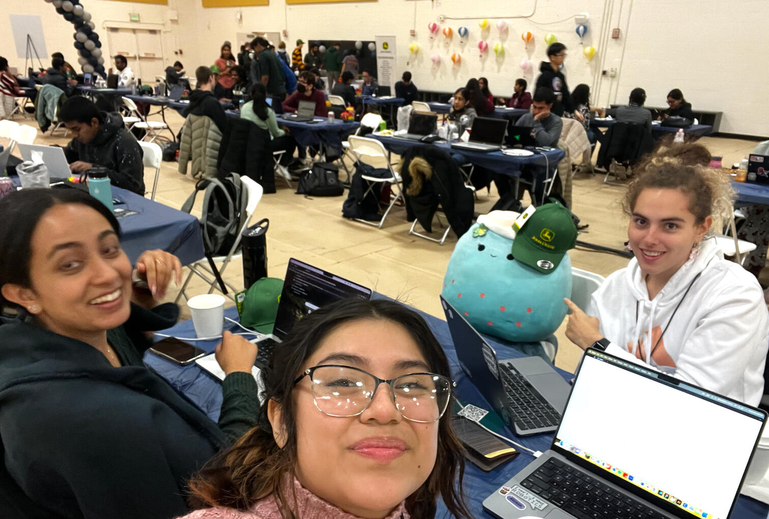 us coding with the boba plushie