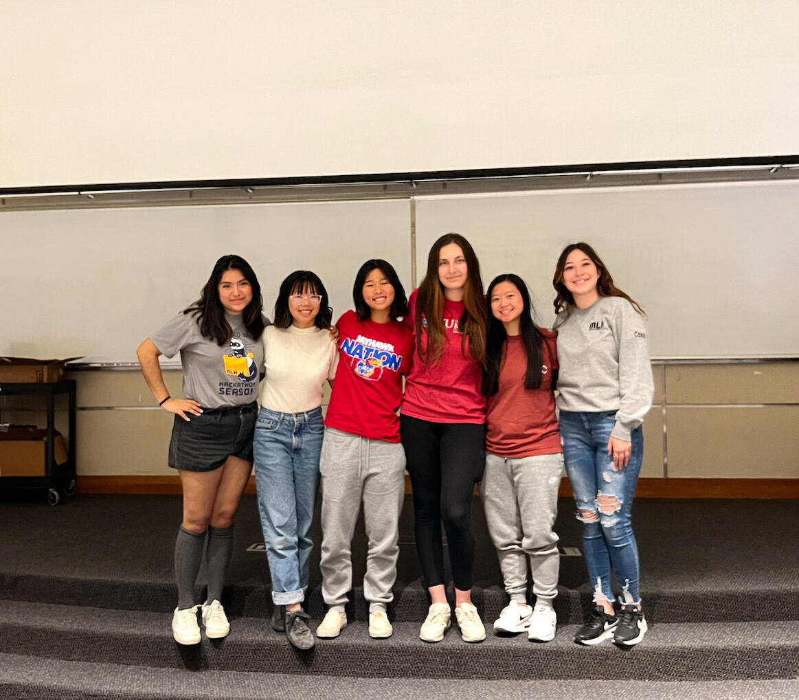 the hackKU girls, april 2022