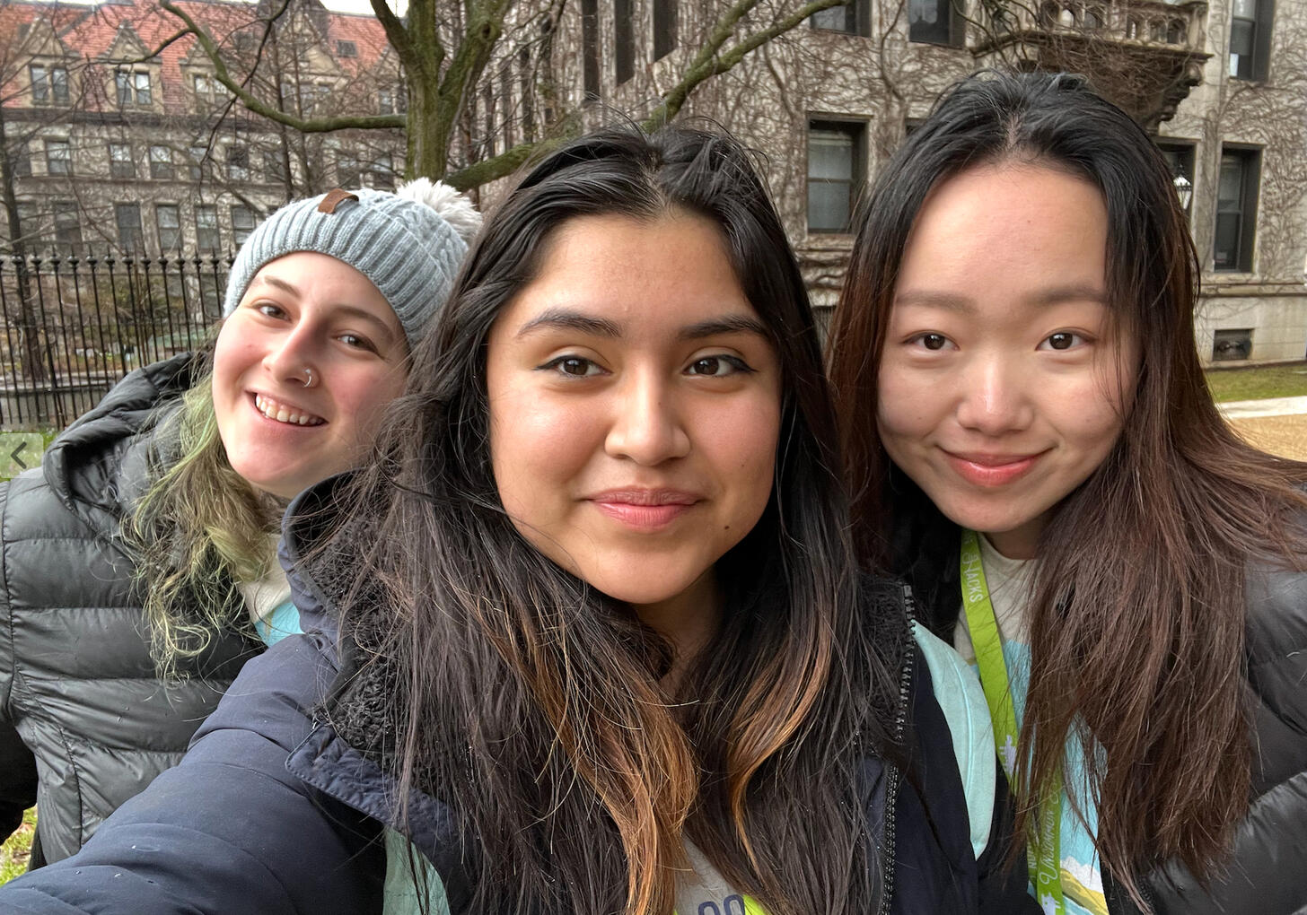 irina, ellie, and sam at uncommon hacks @ uchicago, march 2022